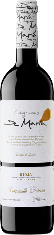 Bottiglia di Lágrimas de María Tempranillo Reserva Rioja Alta DOCa di ZINIO Bodegas