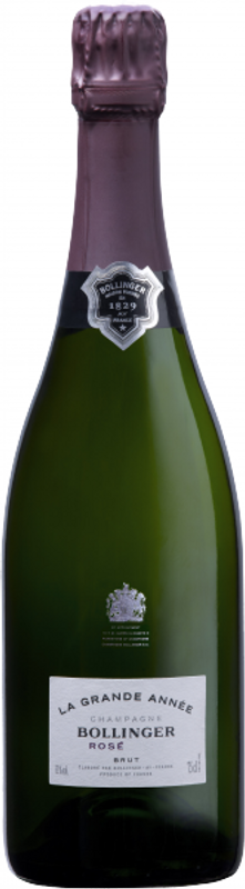 Bottiglia di Champagne Grande Annee Brut AOC millesime Rose di Bollinger