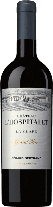 Bottiglia di Château Hospitalet Grand Vin Rouge La Clape AOP di Schuler Weine