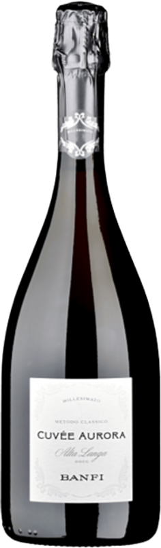 Bottiglia di Cuvée Aurora Alta Langa DOCG Extra Brut Talento di Castello Banfi