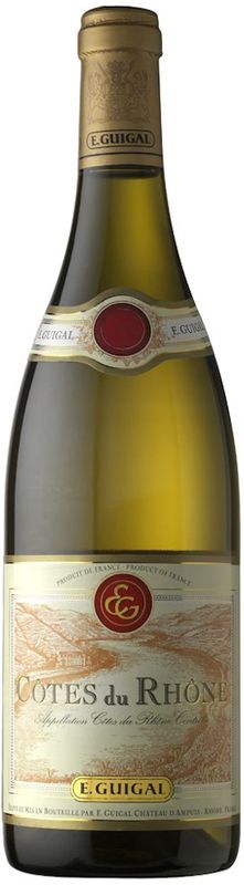 Bottle of Cotes-du-Rhone AC blanc from Guigal