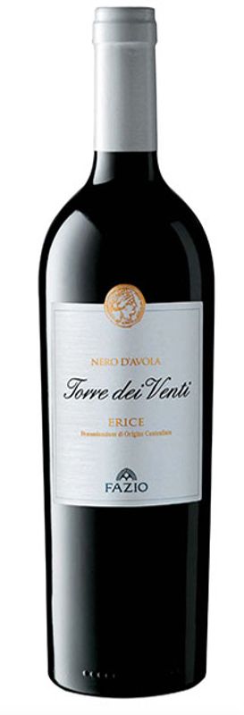 Bottiglia di Erice DOC Nero d'Avola Torre dei Venti di Casa Vinicola Fazio