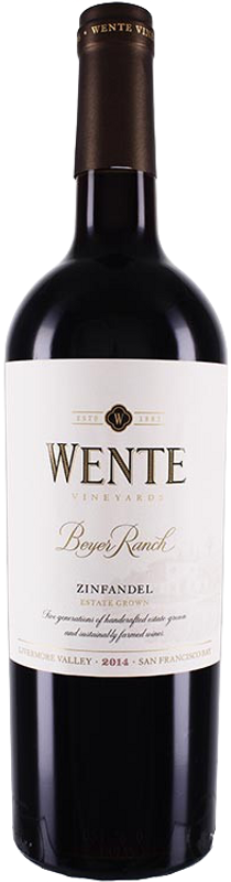 Bottle of Beyer Ranch Zinfandel from Wente Vineyards