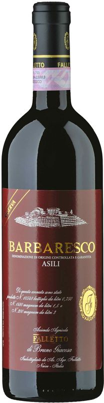 Bouteille de Barbaresco DOCG Riserva Asili de Bruno Giacosa