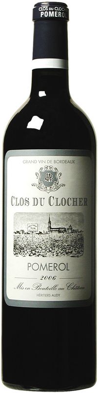 Bottiglia di Pomerol AC di Clos Clocher