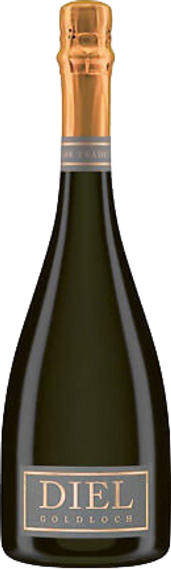 Flasche Dorsheimer Goldloch Riesling Sekt Brut von Schlossgut Diel