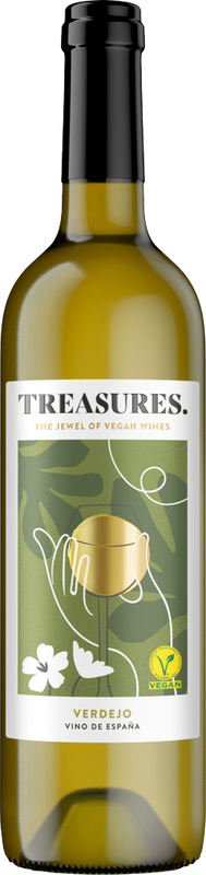 Bouteille de Verdejo Vino de España Vegan de Treasures