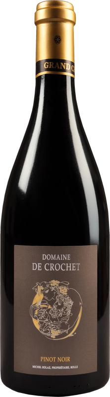 Flasche Domaine de Crochet Pinot Noir Etikette Hans Erni Grand Cru von Charles Rolaz / Hammel SA