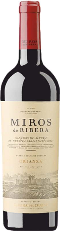 Bottiglia di Ribera del Duero DO Miros de Ribera Crianza di Penafiel