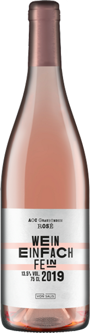 Image of Weinbau von Salis "Wein einfach fein" Rosé AOC - 75cl - Bündner Herrschaft, Schweiz bei Flaschenpost.ch