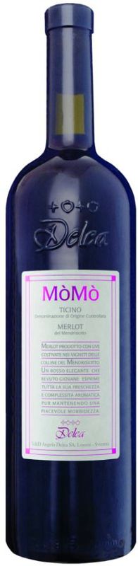 Bouteille de Merlot del Mendrisiotto Ticino DOC Momo de Angelo Delea