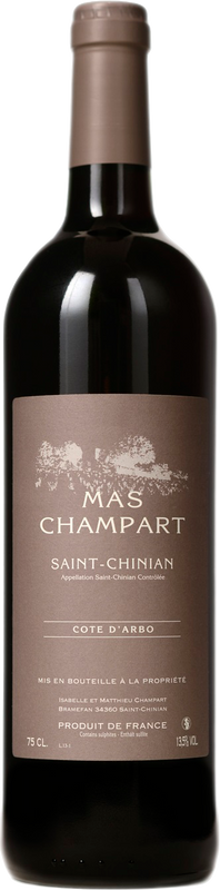 Bottle of Cote d'Arbo Mas Champart St. Chinian AOC from Isabelle & Matthieu Champart