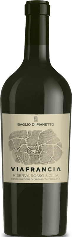 Flasche Viafrancia Riserva Rosso DOC von Baglio di Pianetto