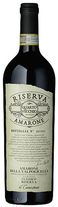 Bottle of Quarto Vecchio Amarone della Valpolicella Classico Riserva DOCG from Tenuta il Canovino