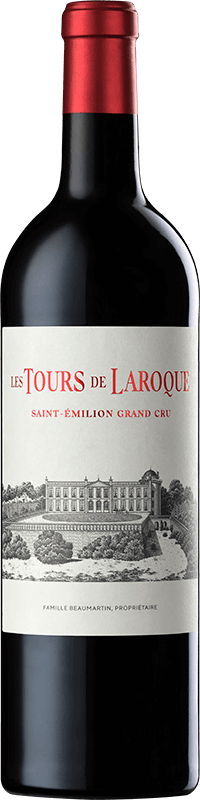 Bottiglia di Les Tours De Laroque Saint Emilion Grand Cru AOC di Château Laroque