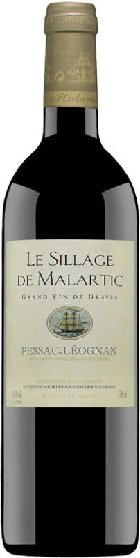 Bottle of Le Sillage de Malartic AC from Château Malartic-Lagravière