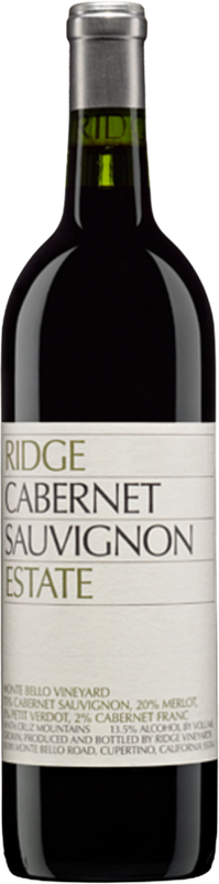 Bottle of Estate Cabernet Sauvignon Santa Cruz Mountains from Ridge Vineyards