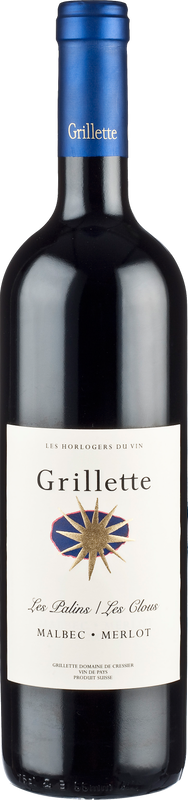 Flasche Les Palins Premier Malbec Merlot VdP von Grillette Domaine De Cressier