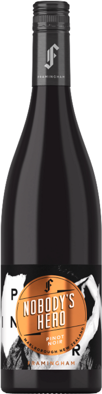 Bottle of Nobody's Hero Pinot Noir from Framingham