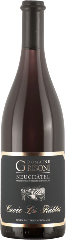 Bottle of Les Rables Pinot Noir Neuchâtel AOC from Domaine Grisoni