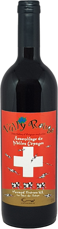 Bottiglia di Vully Rouge La Désalpe Assemblage de Nobles Cépages AOC di Morand Frères
