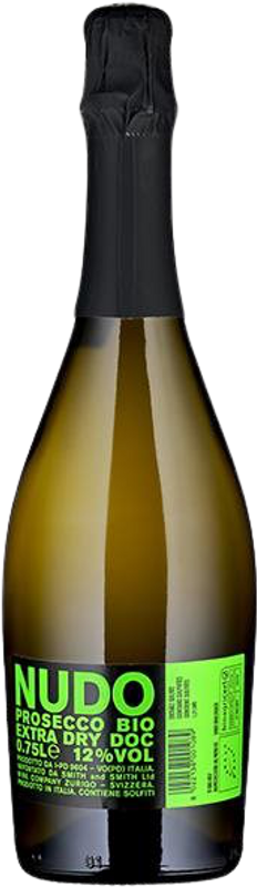 Bottiglia di Prosecco Extra Dry Nudo Verde DOC Bio di Gino Fasoli