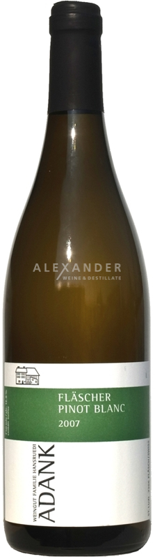 Bottle of Flascher Pinot Blanc from Hansruedi Adank