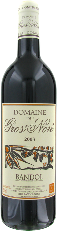 Bottle of Bandol Domaine Gros Nore from Alain Pascal