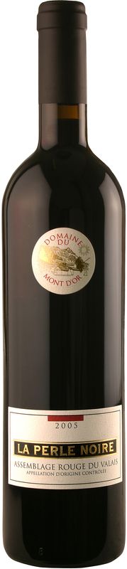 Bottiglia di La Perle Noire Assemblage Rouge du Valais AOC di Domaine du Mont d'Or