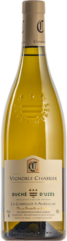 Bottiglia di Duché d'Uzès La Garrigue d'Aureillac blanc di Domaine Chabrier