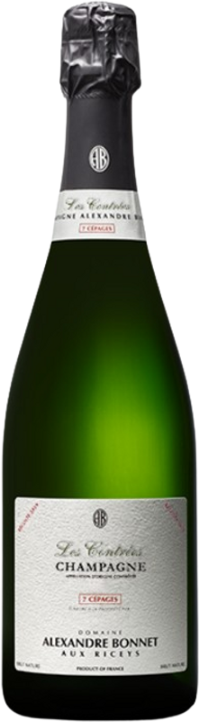 Bouteille de Champagne Brut Nature 7 Cépages Les Contrées AOC de Alexandre Bonnet
