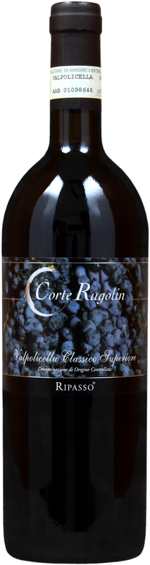 Flasche Valpolicella Classico DOC Superiore di Ripasso von Corte Rugolin