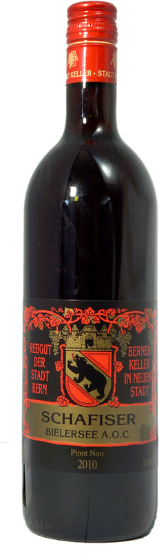 Flasche Schafiser Pinot Noir von Rebgut der Stadt Bern