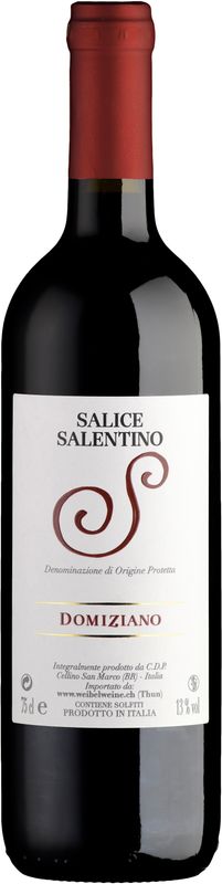 Bottiglia di Salice Salentino Rosso DOP di Domiziano San Marco