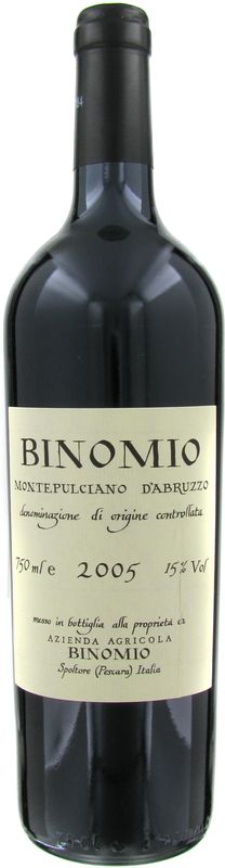 Bottle of Montepulciano d'Abruzzo DOC Binomio Riserva from Fattoria La Valentina