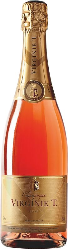 Bottiglia di Brut Rosé Champagne AOC di Les Domaines Virginie