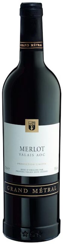 Bottiglia di Merlot du Valais AOC Grand Metral di Provins