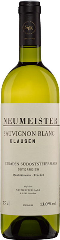 Flasche Sauvignon Blanc Klausen Vulkanland Steiermark DAC von Weingut Neumeister