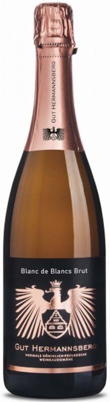 Bottiglia di Blanc de Blancs Sekt brut di Gut Hermannsberg