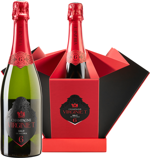 Image of Les Domaines Virginie Grande Cuvée 6 ans d'âge mit Ice Bucket Champagne AOC - 75cl - Champagne, Frankreich bei Flaschenpost.ch
