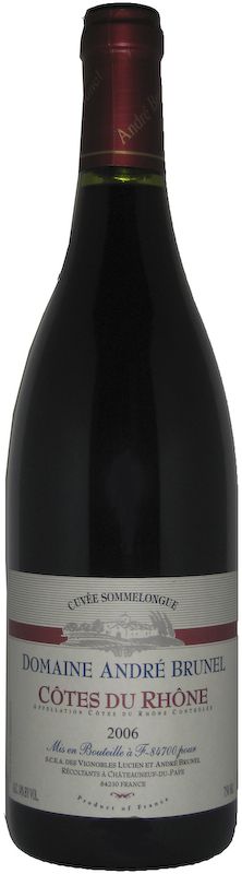 Bottle of Cotes-du-Rhone ac Cuvee Sommelongue from Domaine André Brunel