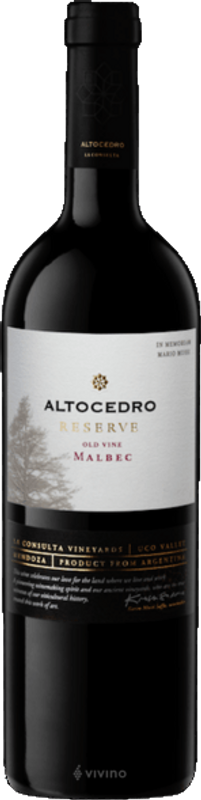 Bottle of Reserva Malbec La Consulta Mendoza from Bodega Altocedro