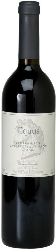 Bottiglia di Equus (Tempr/CabSauv/Syrah) VdT Extremadura di Viña Santa Marina