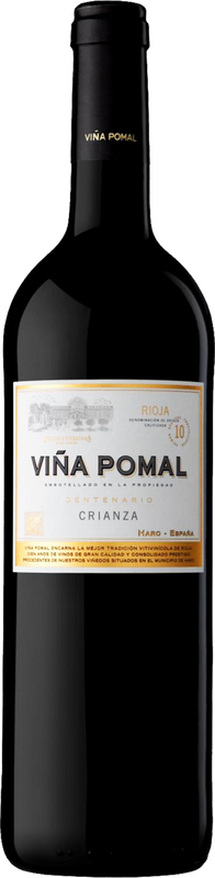 Bottiglia di Viña Pomal Centenario Rioja Crianza di Bilbainas