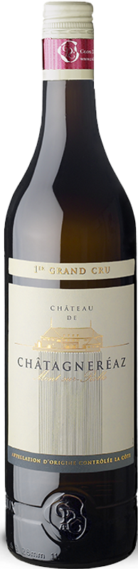 Bottiglia di Chateau de Chatagnereaz 1er Grand Cru Mont-sur-Rolle AOC blanc di Château de Châtagneréaz