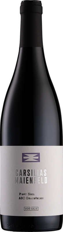 Bottiglia di Maienfelder Pinot Noir Carsilias AOC di Weinbau von Salis