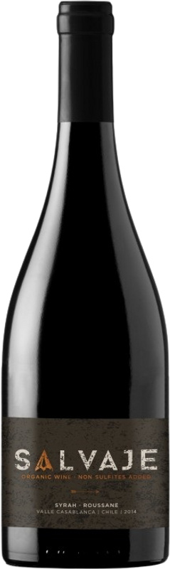 Bottiglia di Salvaje Syrah/Roussane Casablanca Valley DO di Emiliana Organic Vineyards