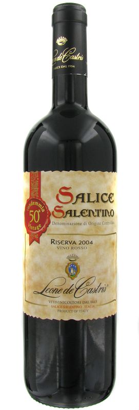 Bottle of Salice Salentino Riserva DOC from Leone de Castris