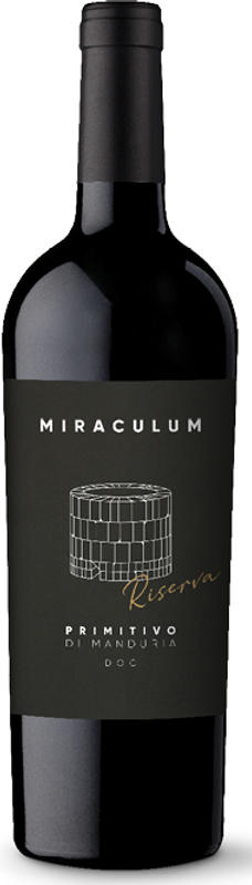 Bottiglia di Miraculum Primitivo di Manduria Riserva DOC di Produttori Vini di Manduria