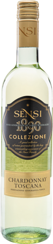 Bouteille de Chardonnay Collezione Toscana IGT de Sensi
